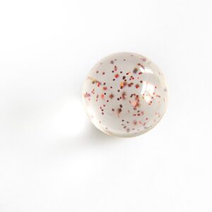 Studsboll - Transparent med glitter (ca 25 mm)